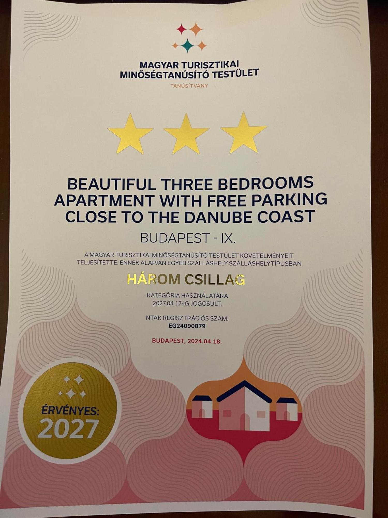 Beautiful Three Bedrooms Apartment With Free Parking Close To The Danube Coast Budapeszt Zewnętrze zdjęcie